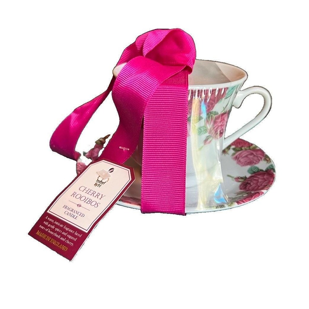 Vintage 1980's B/H Cherry Rooibos Fragranced Teacup Candle England
